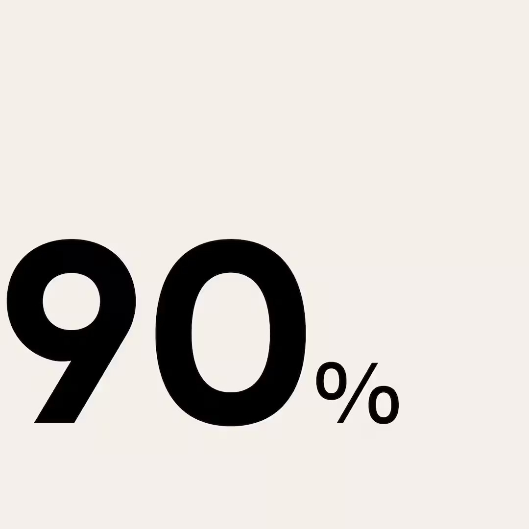 90%