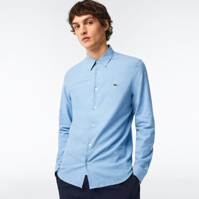 Εικόνα της Ανδρικό Cotton Chambray Πουκάμισο Slim Fit