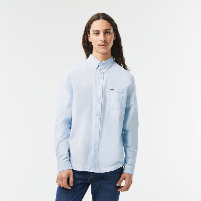 Εικόνα της Ανδρικό Buttoned Collar Oxford Βαμβακερό Πουκάμισο