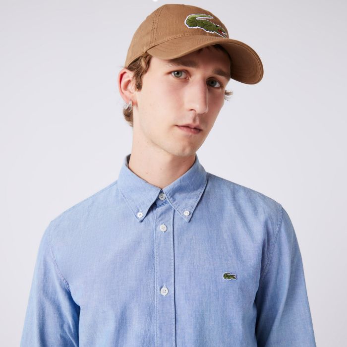 Εικόνα της Ανδρικό Cotton Chambray Πουκάμισο Slim Fit