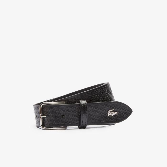 Εικόνα της Ανδρική Δερμάτινη Ζώνη Metal Crocodile Stitched