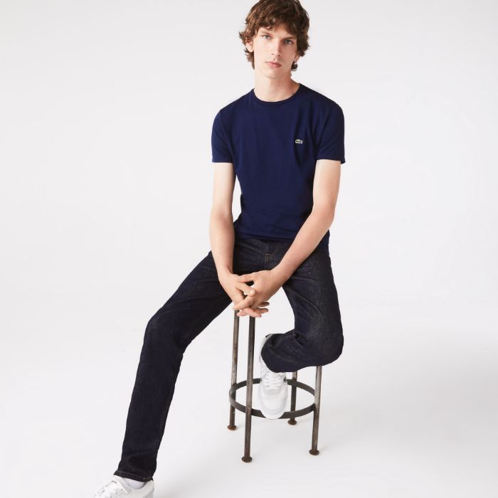 Εικόνα της Ανδρικό T-shirt Pima Cotton Jersey με Λαιμόκοψη