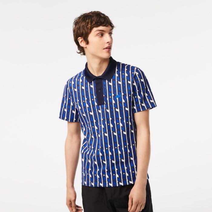 Εικόνα της Ανδρική Active Movement Polo Μπλούζα Two-Tone Printed