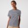 Εικόνα της Γυναικείο Βαμβακερό Ριγέ T-shirt Loose Fit