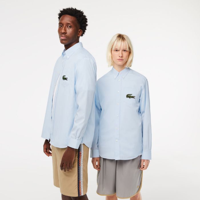 Εικόνα της Unisex Large Crocodile Βαμβακερό Πουκάμισο Relaxed Fit