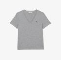 Γυναικείο Βαμβακερό T-shirt V-neck Loose Fit