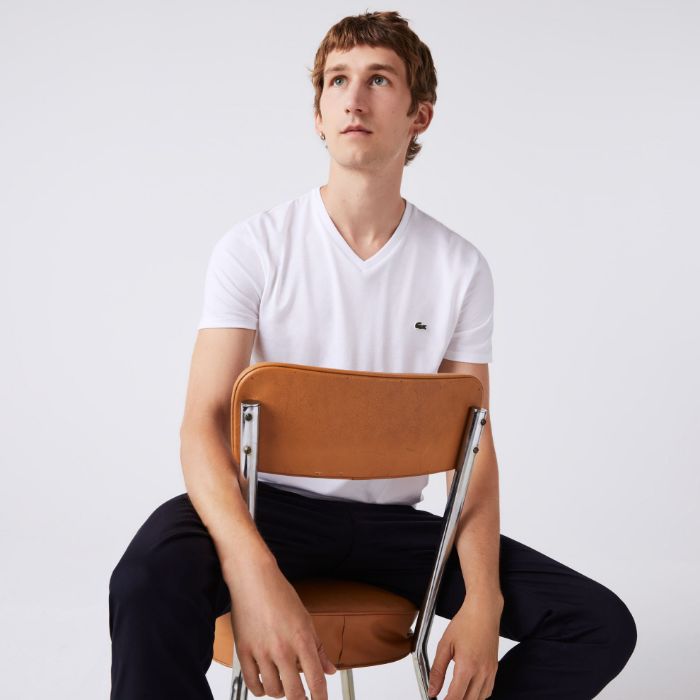 Εικόνα της Ανδρικό V-neck T-shirt Pima Cotton Jersey
