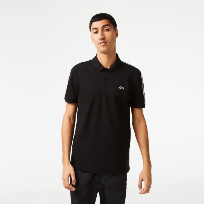 Εικόνα της Ανδρική Logo Stripe Piqué Polo Μπλούζα