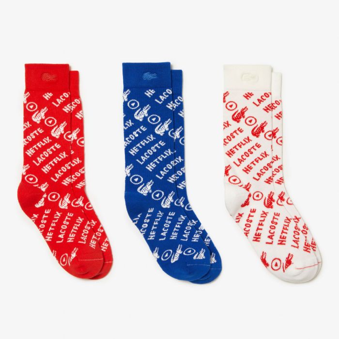 Εικόνα της Unisex 3-pack Lacoste x Netflix Κάλτσες