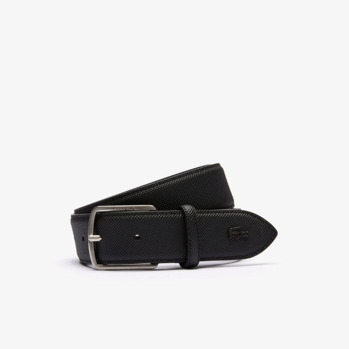Εικόνα της Ανδρική Engraved Buckle Piqué Canvas Ζώνη