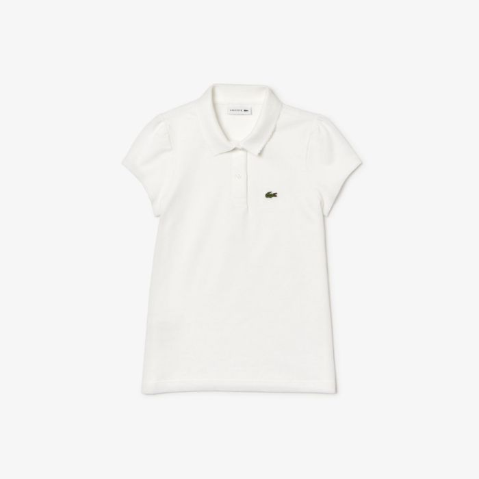 Εικόνα της Παιδική Mini Piqué Polo Μπλούζα με Κυματιστό Γιακά