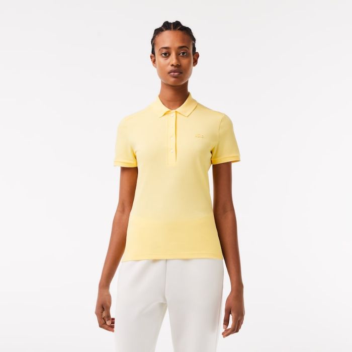 Εικόνα της Γυναικεία Stretch Cotton Piqué Polo Μπλούζα Slim Fit