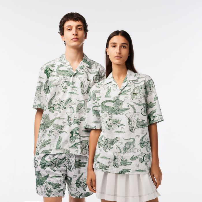 Εικόνα της Unisex Lacoste x Netflix Κοντομάνικο Printed Πουκάμισο