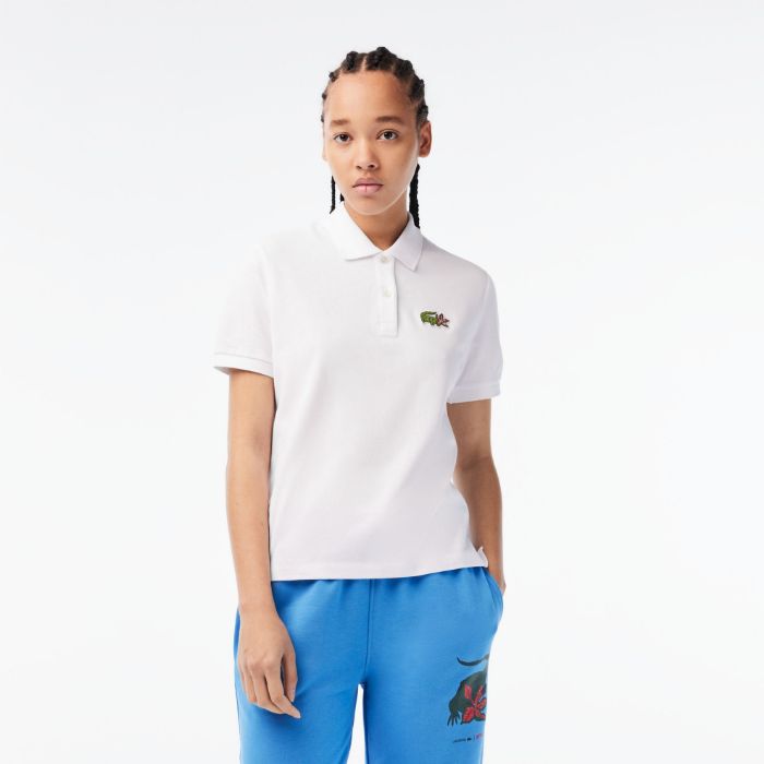 Εικόνα της Γυναικεία Lacoste x Netflix Crocodile Print Polo Μπλούζα