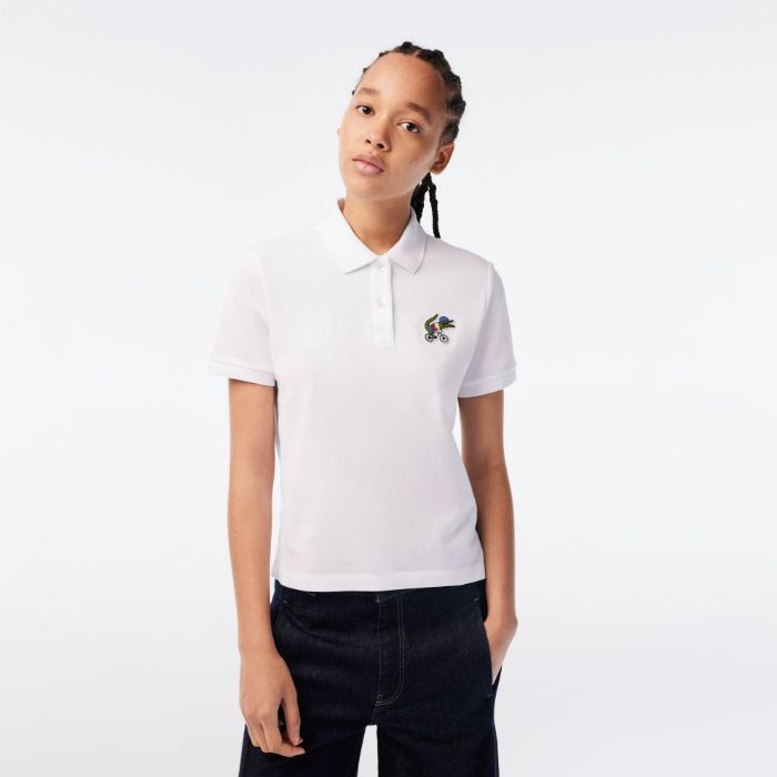Εικόνα της Γυναικεία Lacoste x Netflix Crocodile Print Polo Μπλούζα