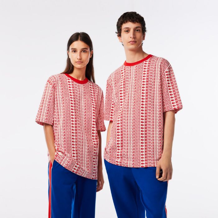 Εικόνα της Unisex Lacoste x Netflix Printed T-Shirt Loose Fit