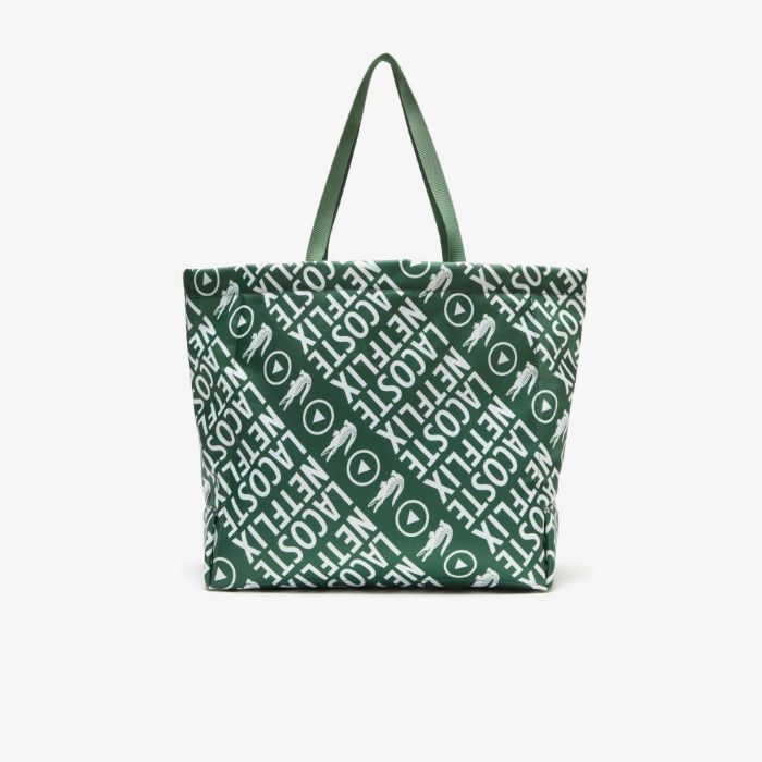 Εικόνα της Unisex Lacoste x Netflix Contrast Print Tote Τσάντα - Large
