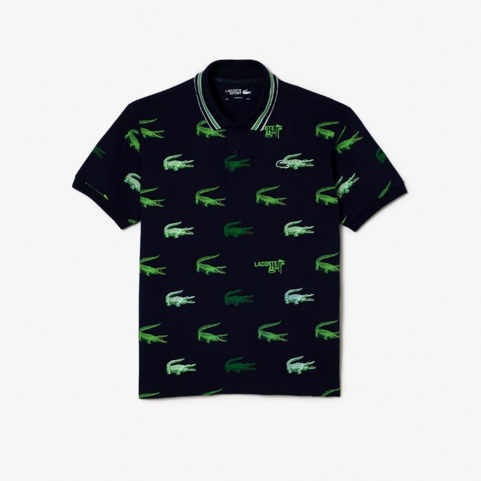 Εικόνα της Ανδρική Golf Crocodile Print Polo Μπλούζα