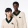 Εικόνα της Unisex V-Neck Cable Knit Πουλόβερ από Οργανικό Βαμβάκι