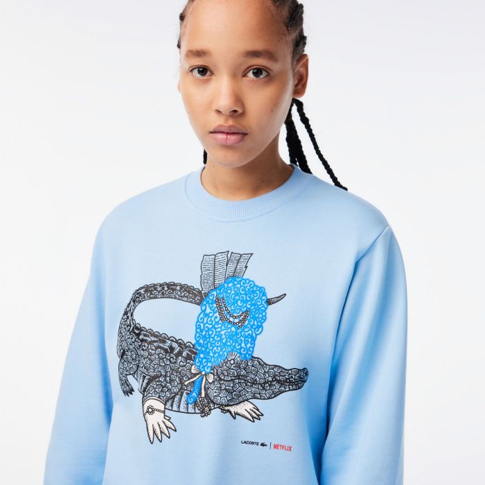 Εικόνα της Γυναικείο Lacoste x Netflix Fleece Φούτερ Loose Fit