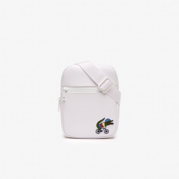 Εικόνα της Ανδρική Lacoste x Netflix Croc Print Τσάντα Ώμου - Small