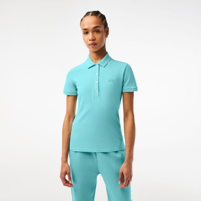 Εικόνα της Γυναικεία Stretch Cotton Piqué Polo Μπλούζα Slim Fit