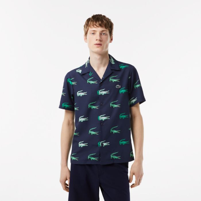Εικόνα της Ανδρικό Lacoste Golf Printed Κοντομάνικο Πουκάμισο
