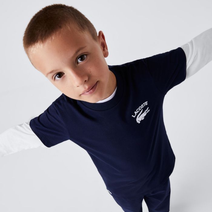 Εικόνα της Παιδικό Lacoste Printed Βαμβακερό T-shirt