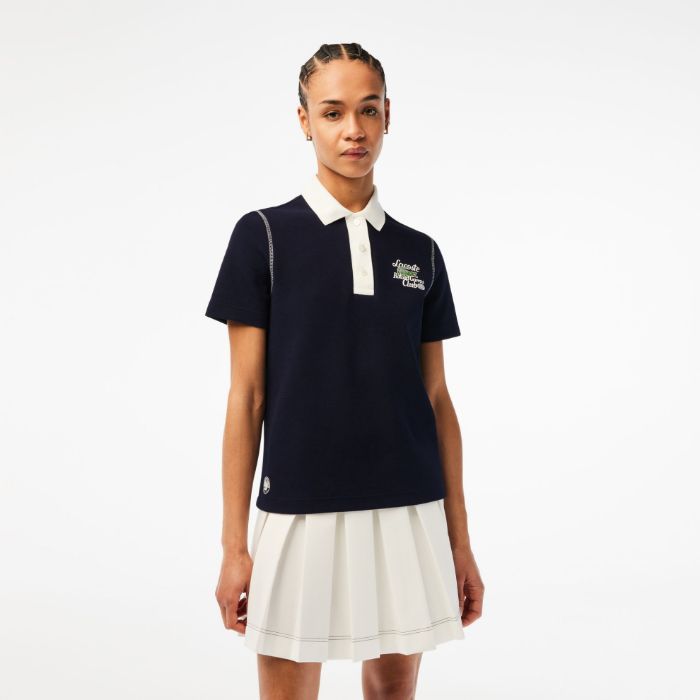 Εικόνα της Γυναικεία Lacoste Sport Roland Garros Edition Cotton Piqué Polo Μπλούζα