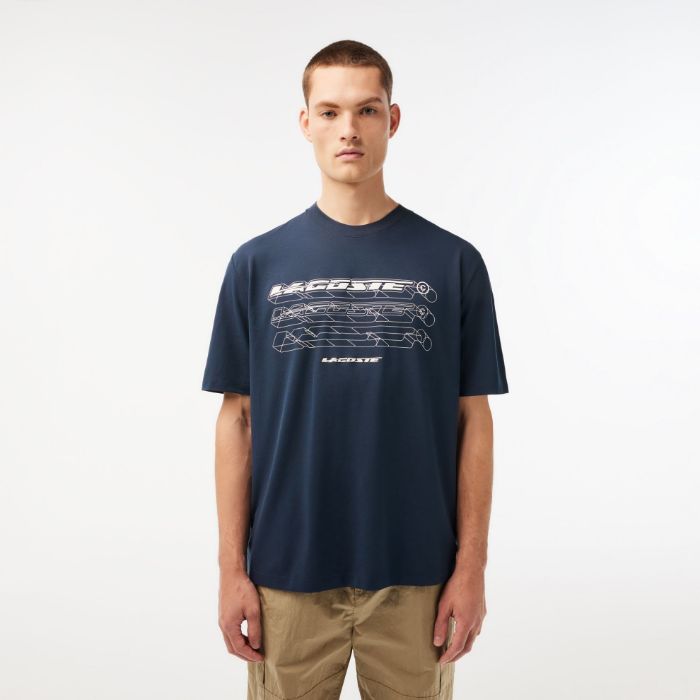 Εικόνα της Ανδρικό T-Shirt Loose Fit από Βαμβακερό Piqué