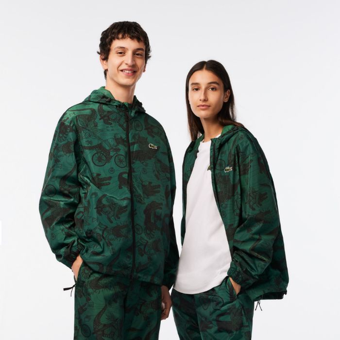 Εικόνα της Unisex Lacoste x Netflix Printed Jacket με Κουκούλα